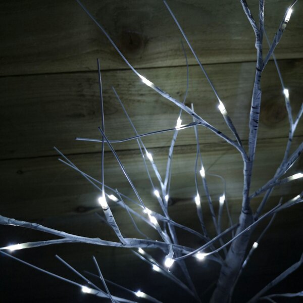 Samuel Alexander 1.5m (5ft) Indoor Outdoor Christmas Lit Birch Tree with 64 Ice White LEDs