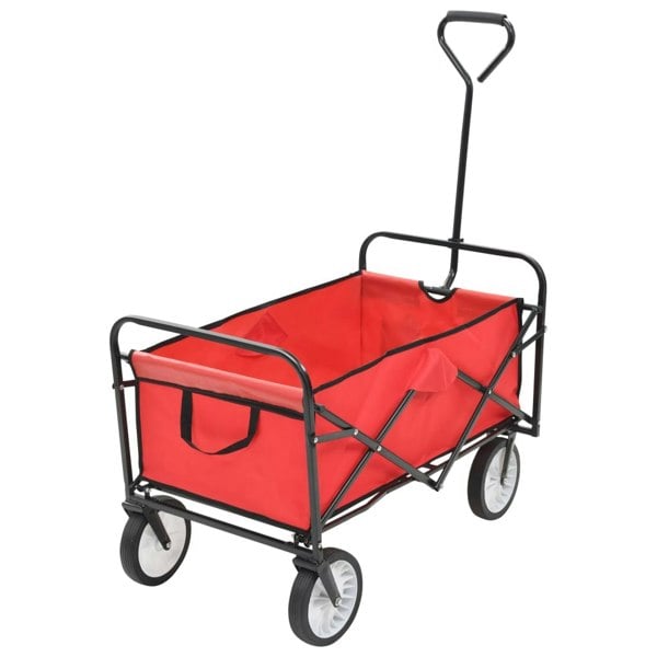 Berkfield Folding Hand Trolley Steel Red