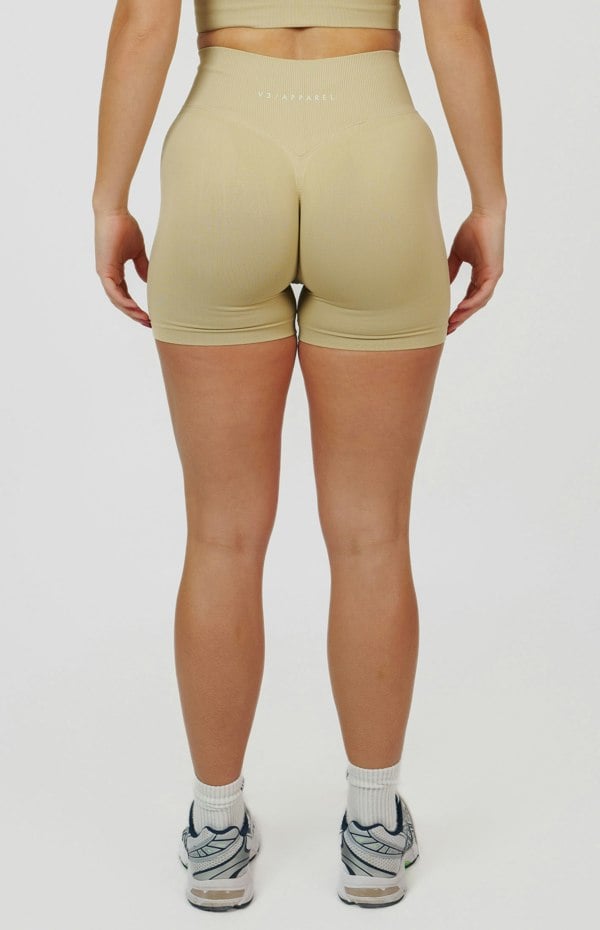 V3 Apparel Form Seamless Scrunch Shorts -  Light Camel