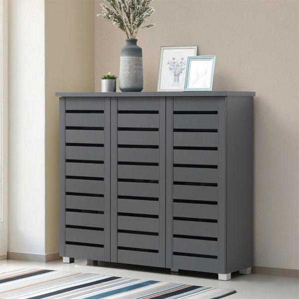 Timber Art Design 5 Tier Shoe Storage Cabinet 3 Door Cupboard Stand Rack Unit
