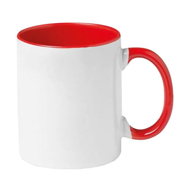 MidOcean Sublimcoly Two Tone Sublimation 300ml Mug - White/Red - 