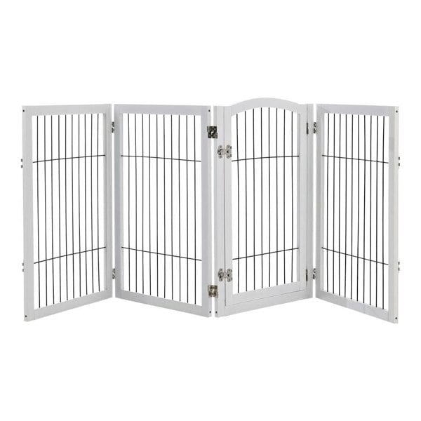 4-Panel Wooden Folding Pet Playpen Pet Playpens Living and Home