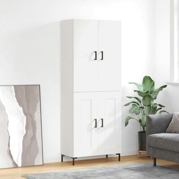 Berkfield Highboard White 69.5x34x180 cm Engineered Wood