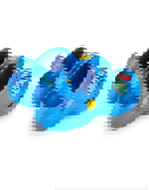 Pokemon Unisex Kids Blue Multi Badge Clogs