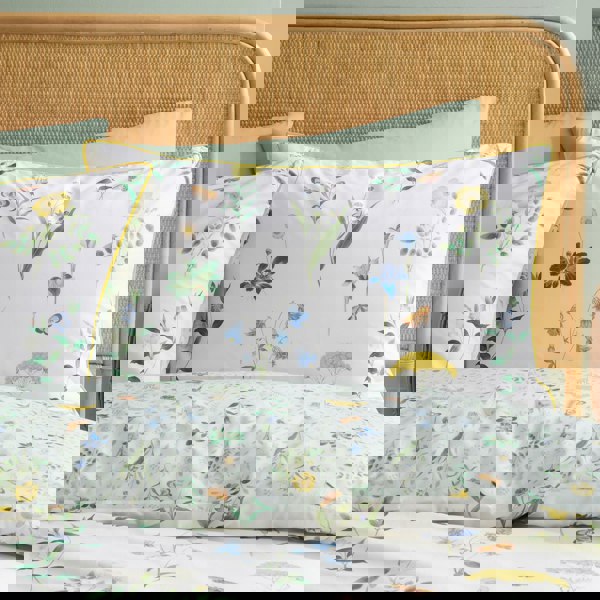 RHS Botanical Cottage Garden 200 Thread Count Cotton Reversible Duvet Cover Set