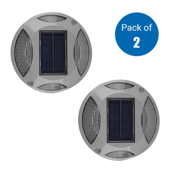 ENER-J 2 Pc Pack Solar Powered Decking or Pathway Garden Lights, 2 Colour Options - 6000K & BLUE