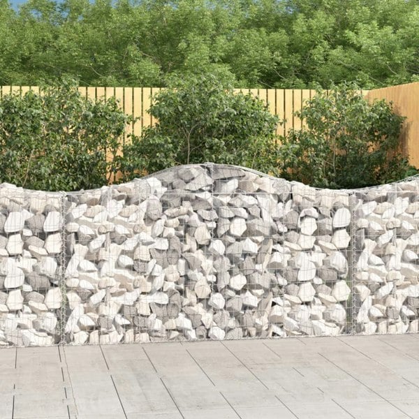 Berkfield Arched Gabion Baskets 18 pcs 200x30x100/120 cm Galvanised Iron