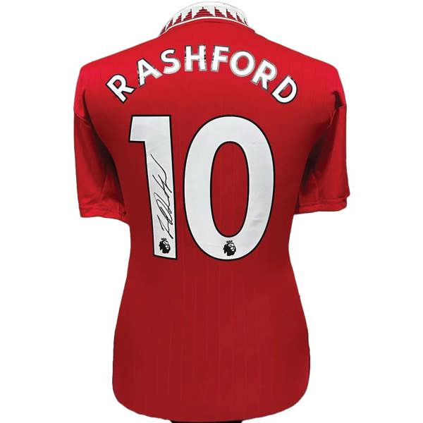 Unbranded Marcus Rashford signed Manchester United shirt — Framed