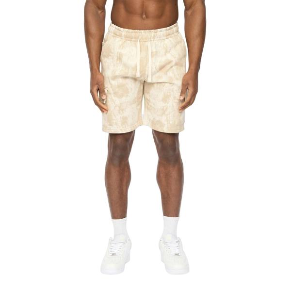 Crosshatch Mens Bardon Camo Cargo Shorts - Neutral Camo - 