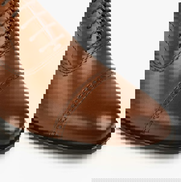 Roamers JONTY Mens Leather Oxford Semi Brogues Burnished Tan