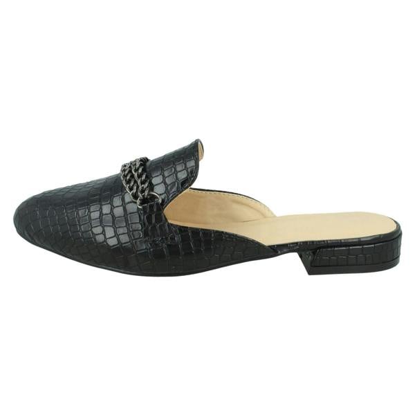 Spot On Ladies Spot On Wide Fit Open Back Mules F80536