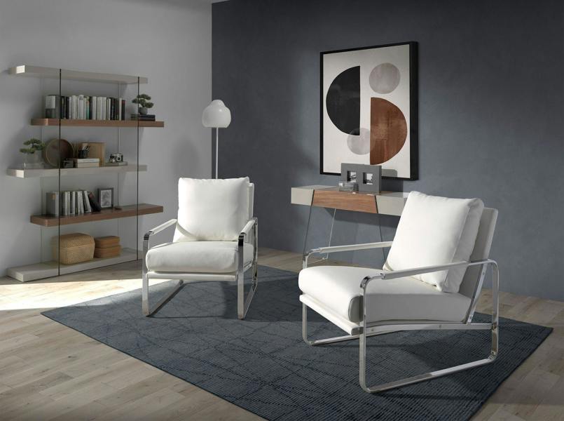 Angel Cerdá White Leatherette Armchair 5026