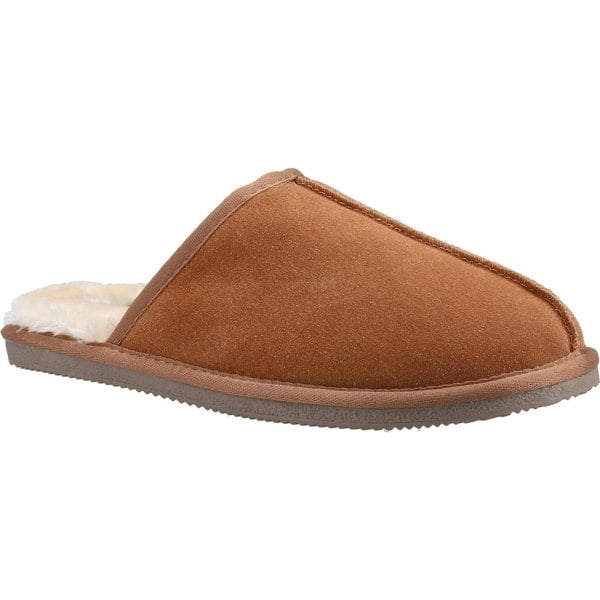 Hush Puppies Mens Coady Suede Slippers - Tan