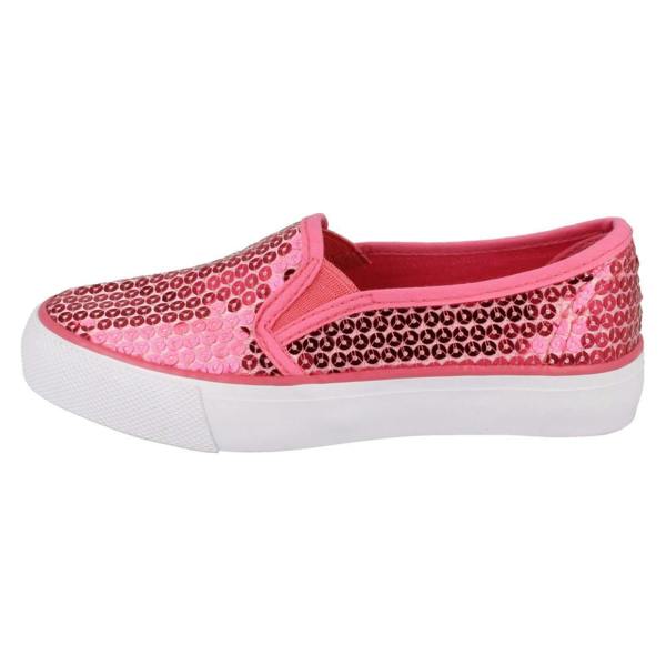 Spot On Girls Spot On Flat Casual Slip On Sequined Shoes