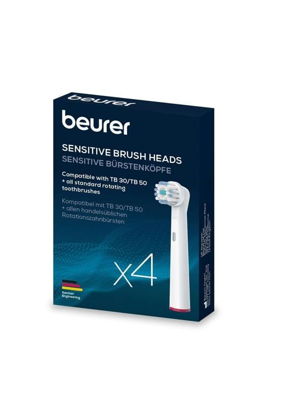 Beurer TB30/TB50 Spare Brush Heads - Sensitive 4pk