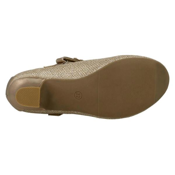 Spot On Girls Spot On Glittery Mid Heel Party Shoes