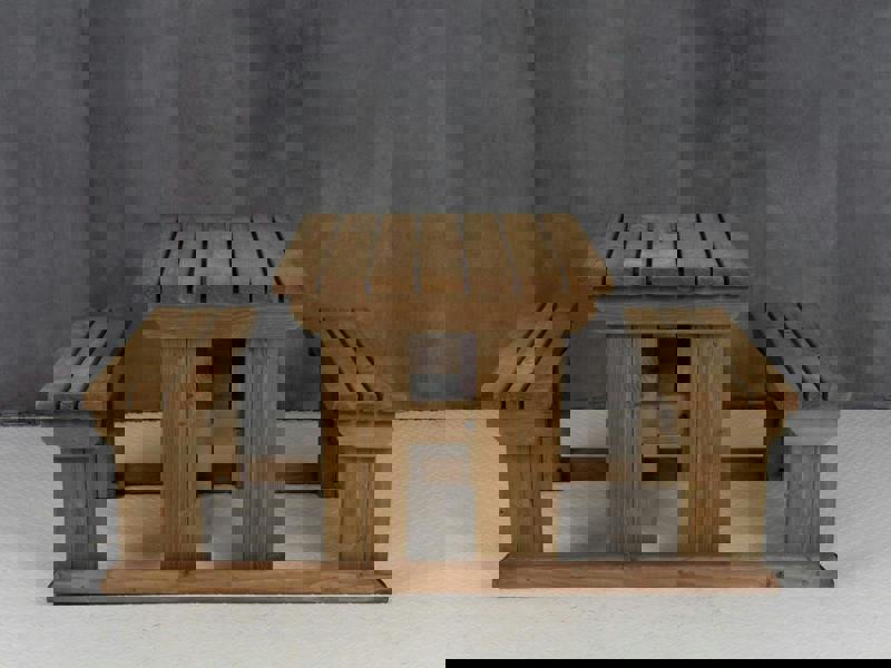 Abies Picnic Table and Benches Set - Rustic Finish Wooden Outdoor Dining Set for Gardens and Patios