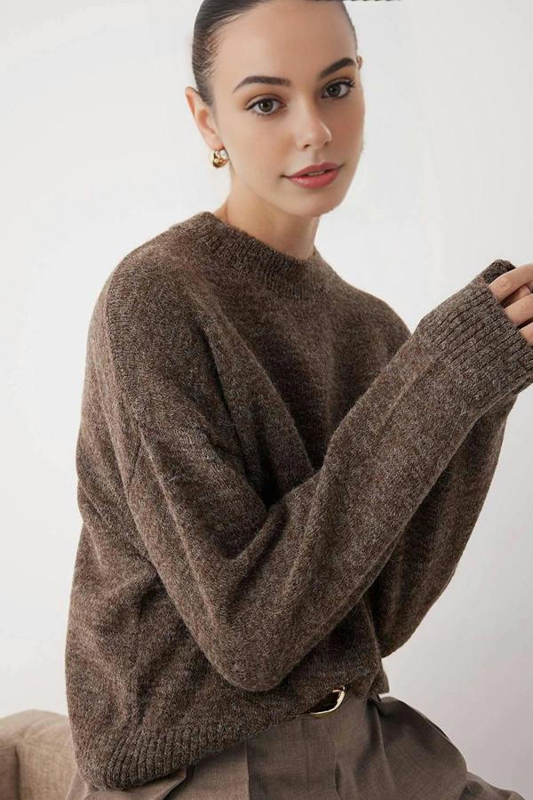 WOVCOR Alpaca Wool Blend Premium Oversize Knit Sweater
