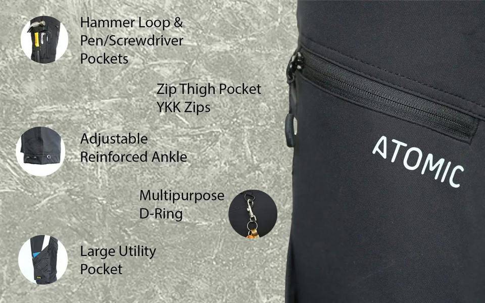 Slim Fit Stretch Work Trouser with Removable Holster Pockets - Hi-Vis Trousers