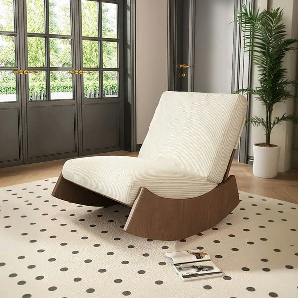 Rit Concept Anaya Rocking Chair, Corduroy & Wood