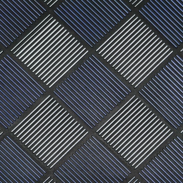 JVL Platina Scraper Rubber Doormat, 40x70cm, Silver/Blue