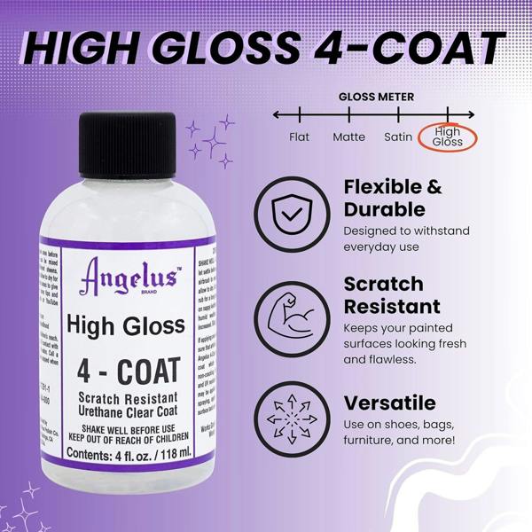 Angelus 4-Coat 904 High Gloss Finisher - Mirror Shine for Sneakers
