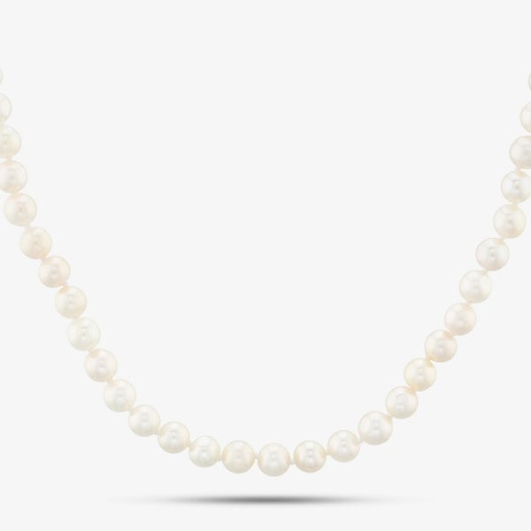 T. H. Baker 9ct Yellow Gold 18 Inch Akoya Pearl Necklace WAX011132