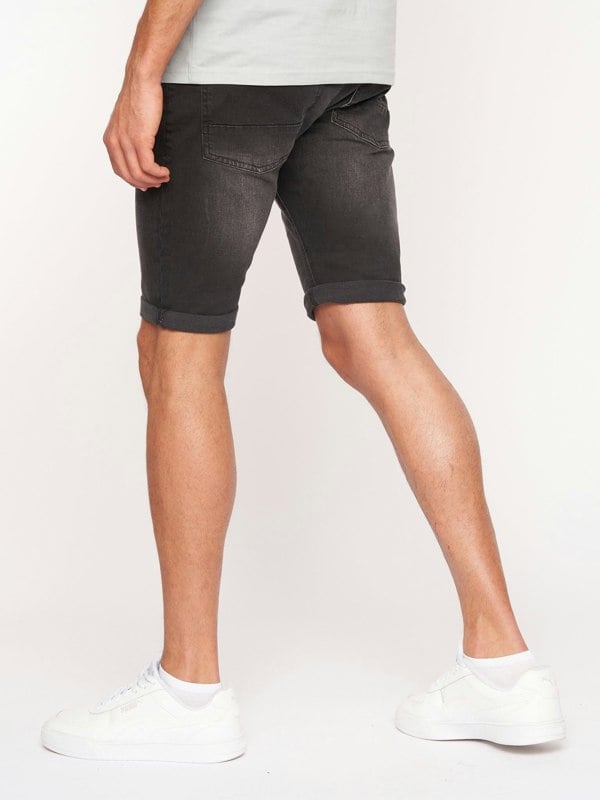 Crosshatch Reestier Denim Shorts Black