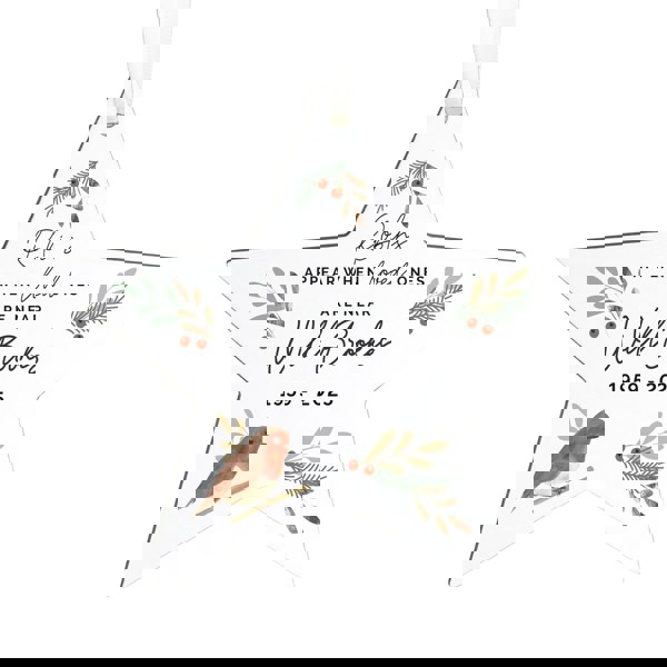 Personalised Memento Company Personalised Robin Memorial Star Ornament