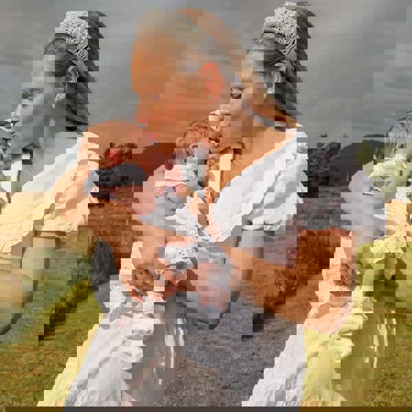 pearl padded headband for christening