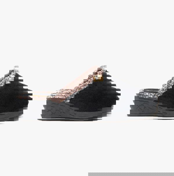 Sleepers JACKIE Womens Velour Mule Slippers Black