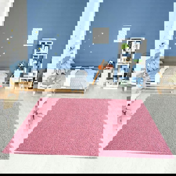 Shaggy Pink Colour Rug durable and soft, high quality