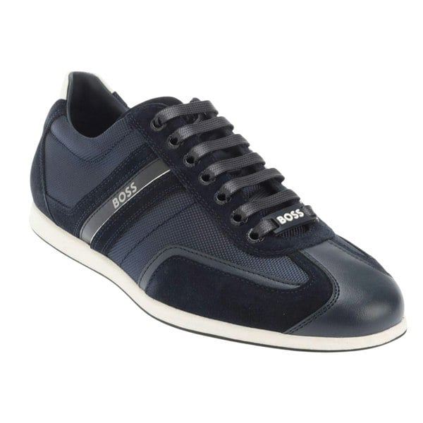 Boss Mens Stiven Trainers - Dark Blue