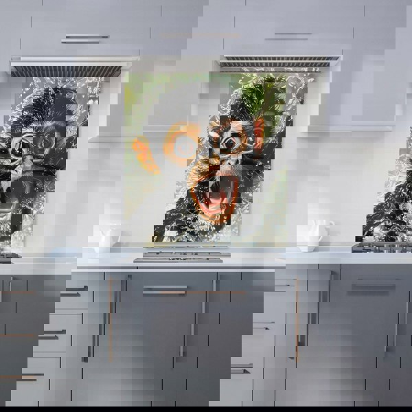 Warren Reed - Designer Wide-Eyed Monkey's Splash Surprise Kitchen Splashback