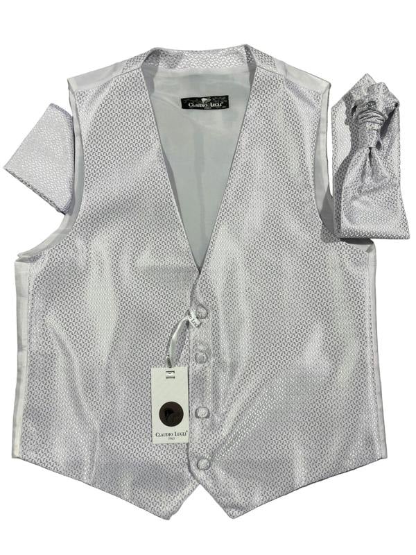 DIAMONDS WAISTCOAT, CRAVAT AND HANDKERCHIEF SET - Claudio Lugli Shirts