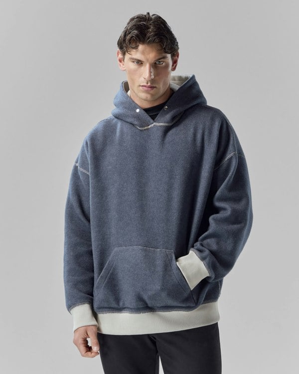 Frolickers Reversible Unisex Hoodie - Pebble / Charcoal