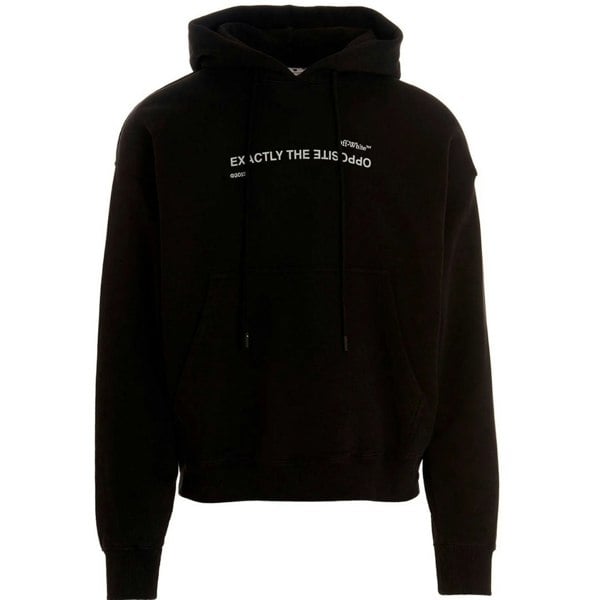 Off-White Off White Spiral Opposite Skate Fit Hoodie - Black