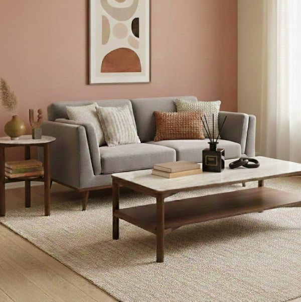 Mickey 3 Seat Sofa - Stone Grey