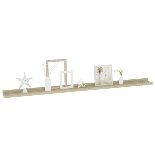 Berkfield Wall Shelves 2 pcs Sonoma Oak 115x9x3 cm