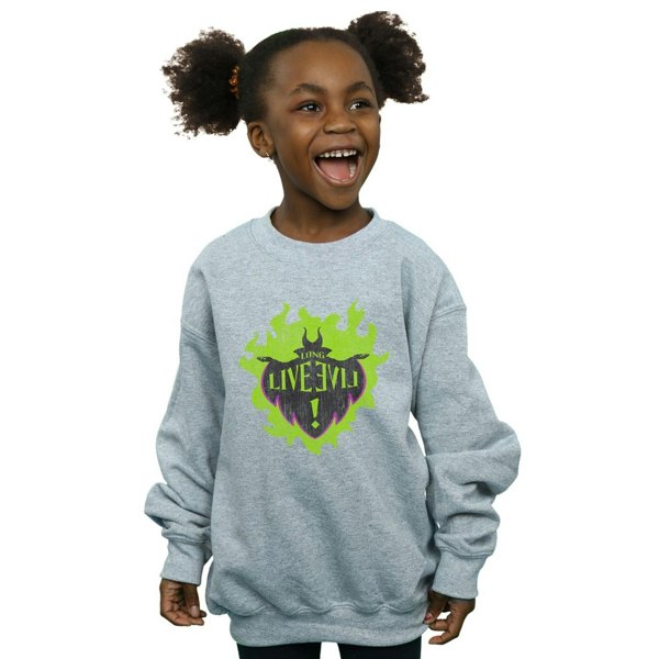 Disney Girls The Descendants Maleficent Long Live Sweatshirt - Sports Grey