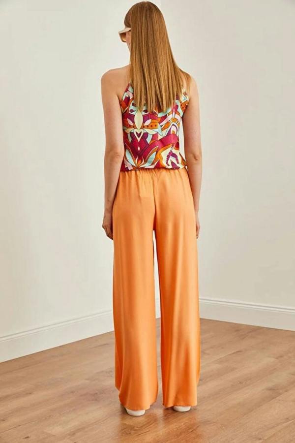 Hoxton Gal Belted Woven Viscose Palazzo Pants