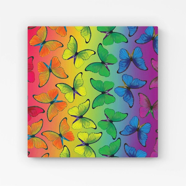 Warren Reed Multicoloured Butterfly Pattern Canvas