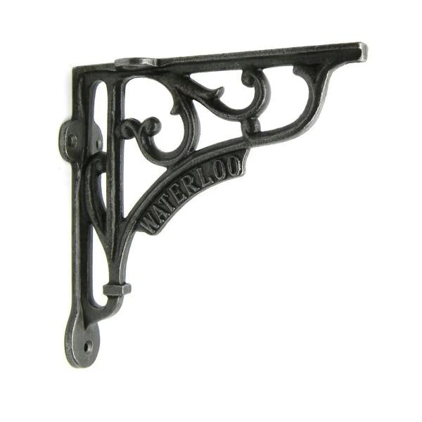 Pair of Antique Cast Iron London Waterloo Shelf Brackets 