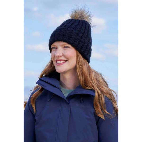 Mountain Warehouse Womens Geneva Borg Lined Beanie - Jet Black
