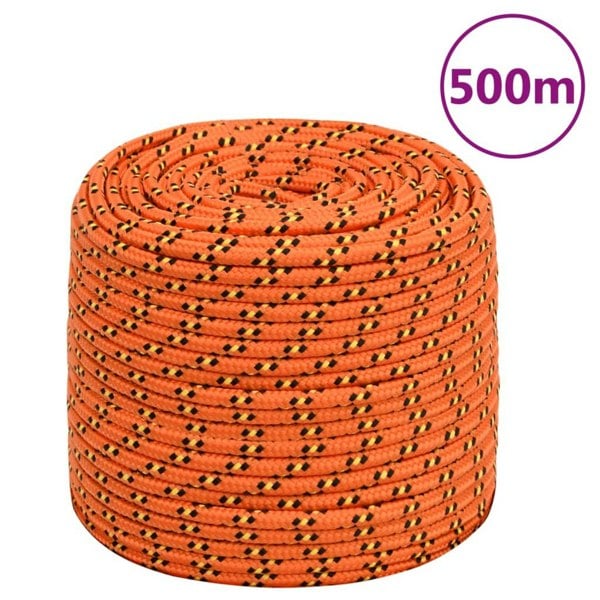 Berkfield Boat Rope Orange 10 mm 500 m Polypropylene