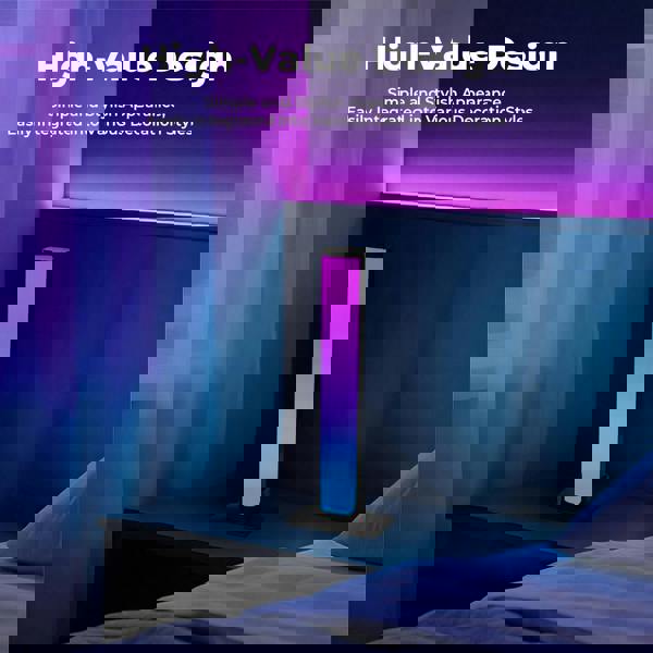 Emitto 2x Smart RGB LED Light Bar Ambient Lamp Color Changing Music TV Backlight