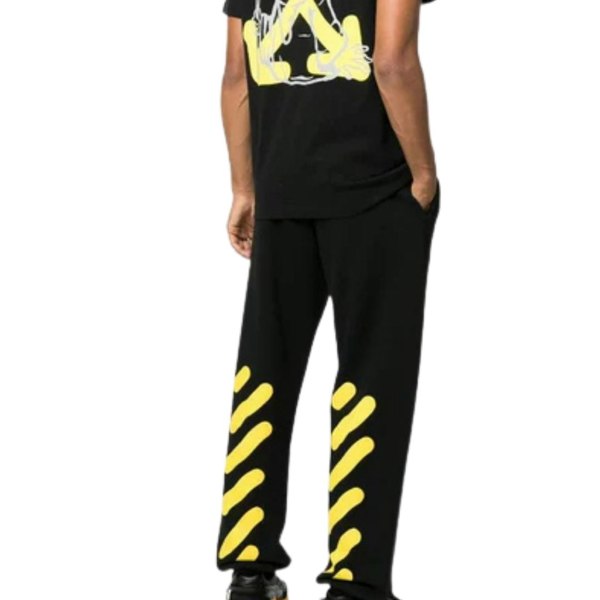 Off-White Crystal Wiz Slim Cuffed Black Sweatpants S