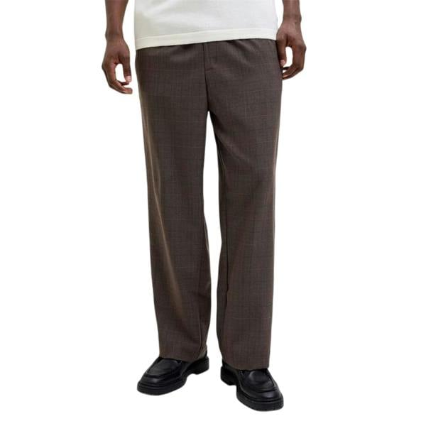 Jack And Jones Mens Bill Stripe Wide Leg Joggers - Chocolate - 