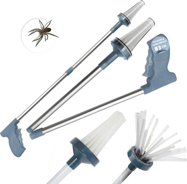 PEST GUARD Foldable Spider Catcher 83cm - Long Handle Insect & Bug Catcher Tool – Humane Spiders Grabber for Home Use