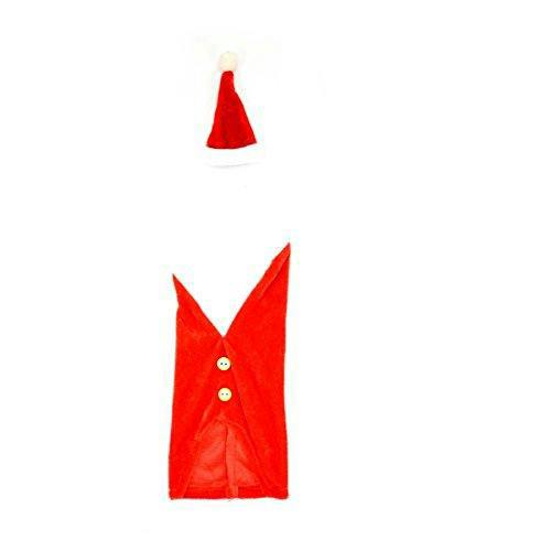 1 Pack Christmas Santa Suit Wine Bottle Cover for Festive Table Decoration image 4